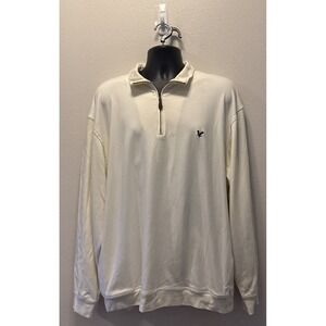 LYLE AND SCOTT  ZIP 1/4 SWEATER JUMPER FOR MEN‎ SIZE XL SCOTLAND WHITE